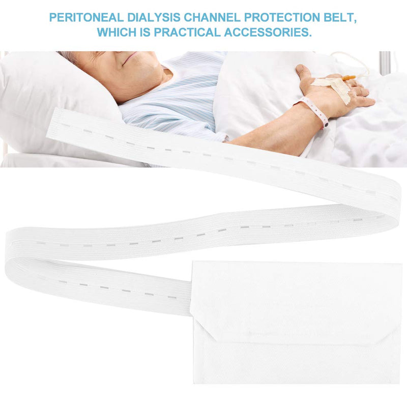 Peritoneal Dialysis Belt Holder Catheter Waist Belt Adjustable Button-Type Peritoneal Dialysis Catheter Belt Peritoneal Tube Protection for Home Protection(White) White - NewNest Australia