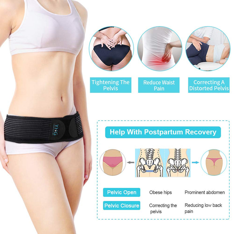 Sacroiliac belt, SI belt sacroiliac joint bandage support belt pregnancy isg belt with two-layer Velcro fastener to stabilize the SI joint and relieve sciatic nerves - NewNest Australia