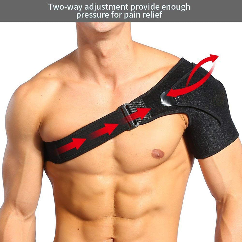 Doact Shoulder Brace Adjustable Neoprene Shoulder Pain Support Bandage, Injuries, Sports Injuries, Tendonitis, Arthritic Shoulders, Left/Right For Men/Women, Xl - NewNest Australia