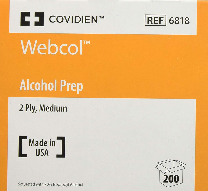 Kendall Webcol Alcohol Preps (Sterile), Medium - NewNest Australia
