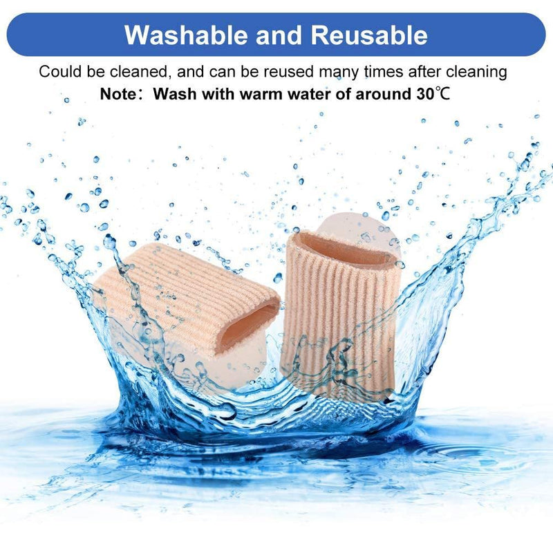 Tubular Bandages Silicone Toe Extensions (Pack of 4) Gel Toe Separators for and Hammer Toes Hallux Valgus Correction, Overlapping Toes Silicone Toe Separators - NewNest Australia