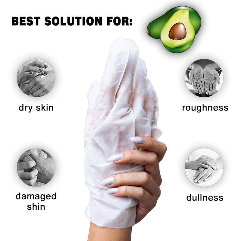 5 Pairs MOND'SUB Avocado Moisturizing Hand Masks | Hydrating Gloves for Dry Hand and Dry Skin | Nourishing & Soothing & Whitening |Best Natural Skin Care Products Full With Natural Oil - NewNest Australia