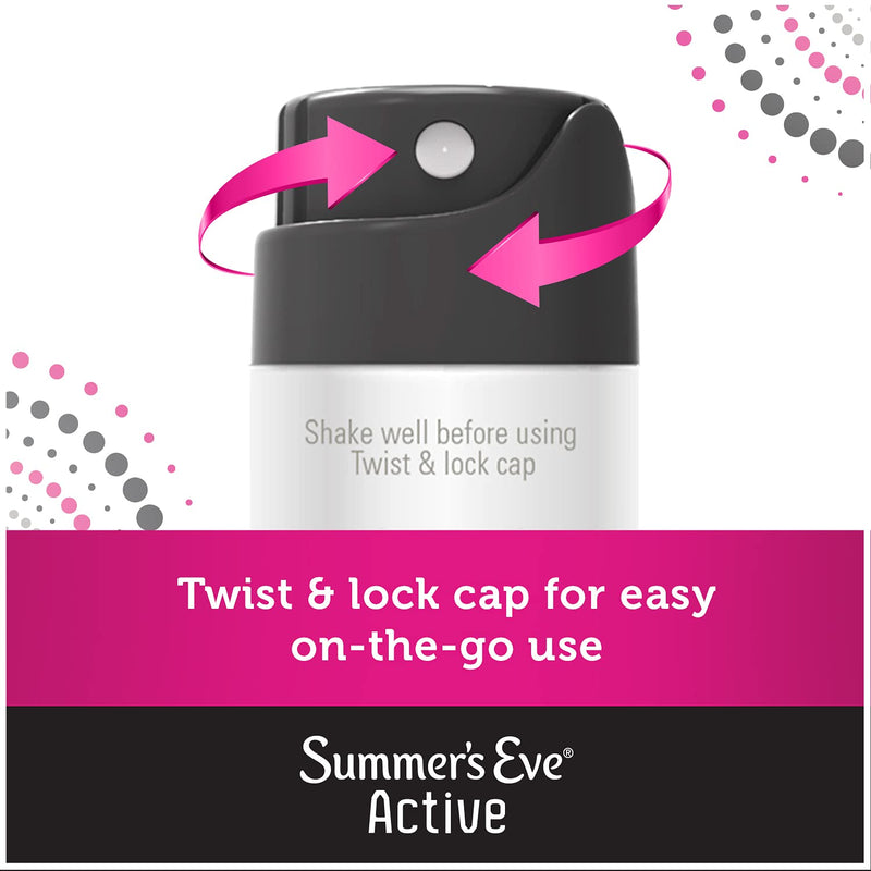 Summer's Eve Active Freshening Spray, Absorbs Moisture, 2 oz 2 Ounce (Pack of 1) - NewNest Australia