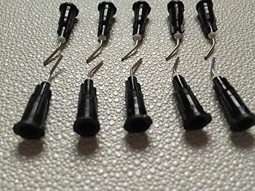 Fashionclubs Blunt Tip Dispensing Needles 20Ga,200pcs Disposale Dental Pre-Bent Irrigation Needle Tips,Black,Great for Oil or Glue Applicator - NewNest Australia