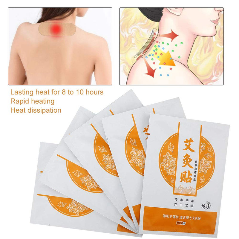 Moxibustion Patches Wormwood Sticker Body Paste Self Heating Moxibustion Sticker Natural Herb Chinese Pain Relief Plaster for Neck, Shoulder, Back, Waist, Hand, Feet, Joint, 5 Packs - NewNest Australia