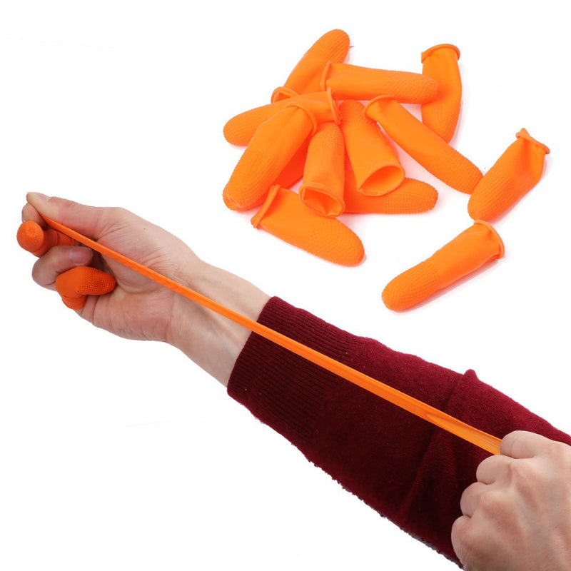 COOSKIN 100 PCS Latex Finger Cots Reusable Rubber Fingertips Protective Glove Duty Industrial Grade Finger Cots (Large) - NewNest Australia