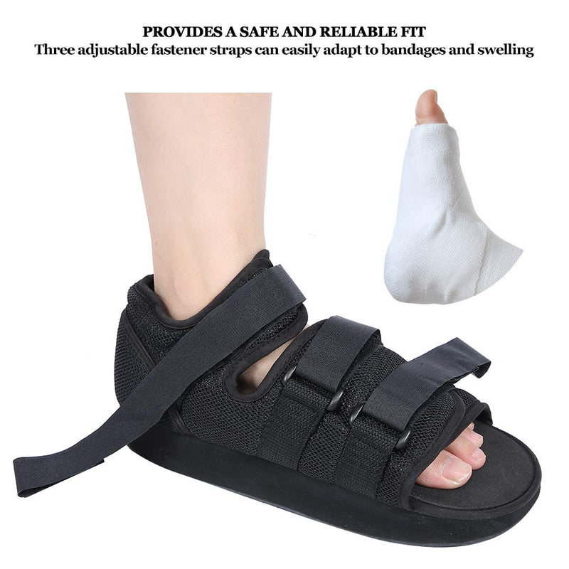 Post op Shoe, Shoe Foot Protector cast Boot cast Post op Shoe Toe Hiking Shoe Square Toe Orthopedic Support Brace for Women and Men, Post op Shoe Foot Plaster Shoes Foot Ankle Bandage(S-Schwarz) S Schwarz - NewNest Australia