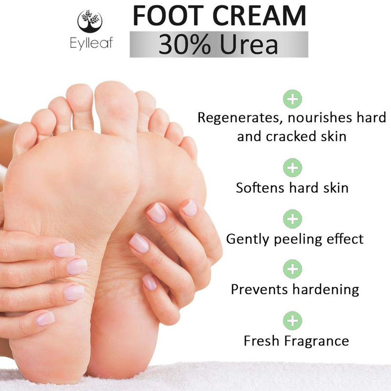 Foot Cream 30% Urea by Eylleaf - Foot Repair Treatment for Dry Feet and Cracked Heels 200ml - NewNest Australia