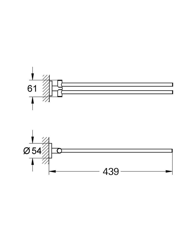 Essentials 18 In. Double Towel Bar - NewNest Australia