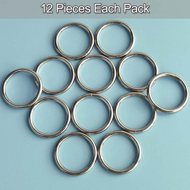 Metal Rings for Macrame Small 12 Pack 4mm Thickness 1 1/4 inch Metal O Ring for Crafts Macrame Rings Metal 40mm, Metal Rings - NewNest Australia