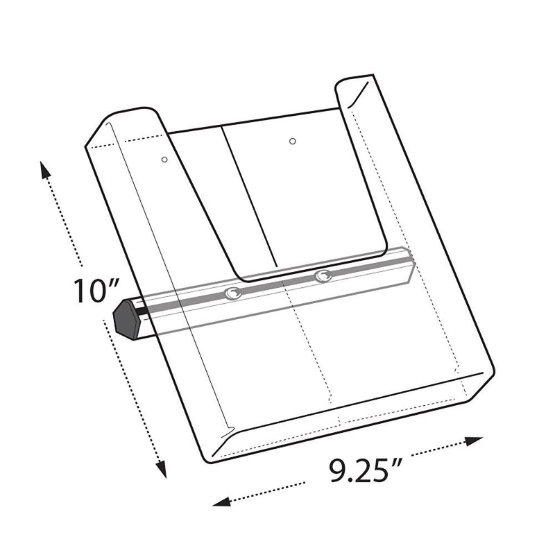 Azar 300270 9.25" W x 10" H Acrylic Brochure Side Shelf for Sky Tower Display - NewNest Australia