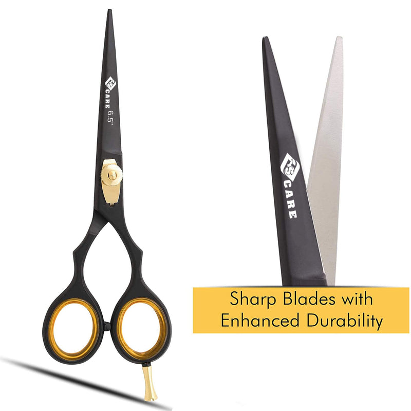 Professional Hairdressing Scissors, Japanese Stainless Steel Salon Scissors - 16.5cm - Fine Adjustable Tension Screw - Premium Hair Cutting Scissors (Straight 6.5") Straight 6.5" - NewNest Australia