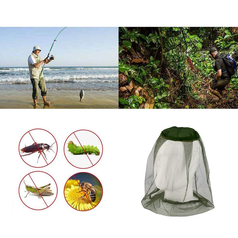 CYIOU Pack of 4 mosquito nets, mosquito net, mosquito hat, head net, head hat, head protection for beekeeping, outdoor hiking, camping, fishing - NewNest Australia