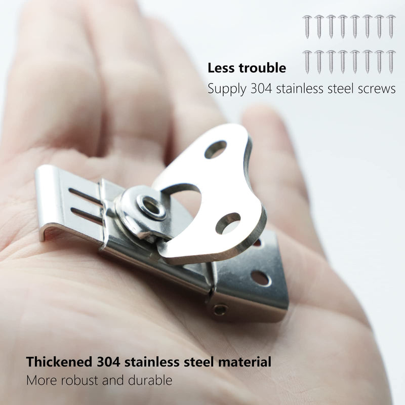 ESUDNT 6 Pack Stainless Steel Twist Latch, Butterfly Fastener Draw Latch for Box, Case (Screws Included) - NewNest Australia