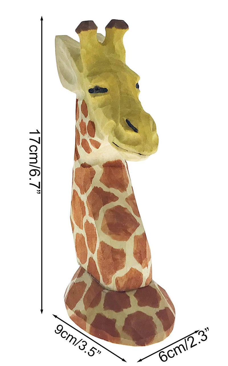 NewNest Australia - TANG SONG Creative Wood Hand Carved Eyeglass Holder Handmade Nose Giraffe Stand for Office Desk Home Decor Gifts 