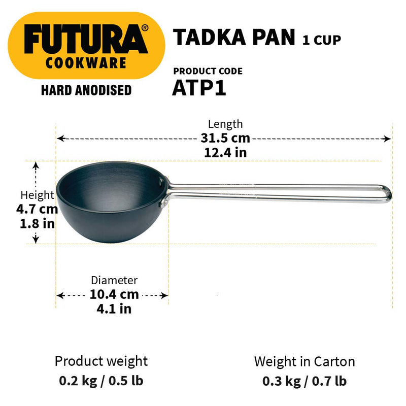 Futura Anodised Heating Pan, 1 Cup, Black - NewNest Australia