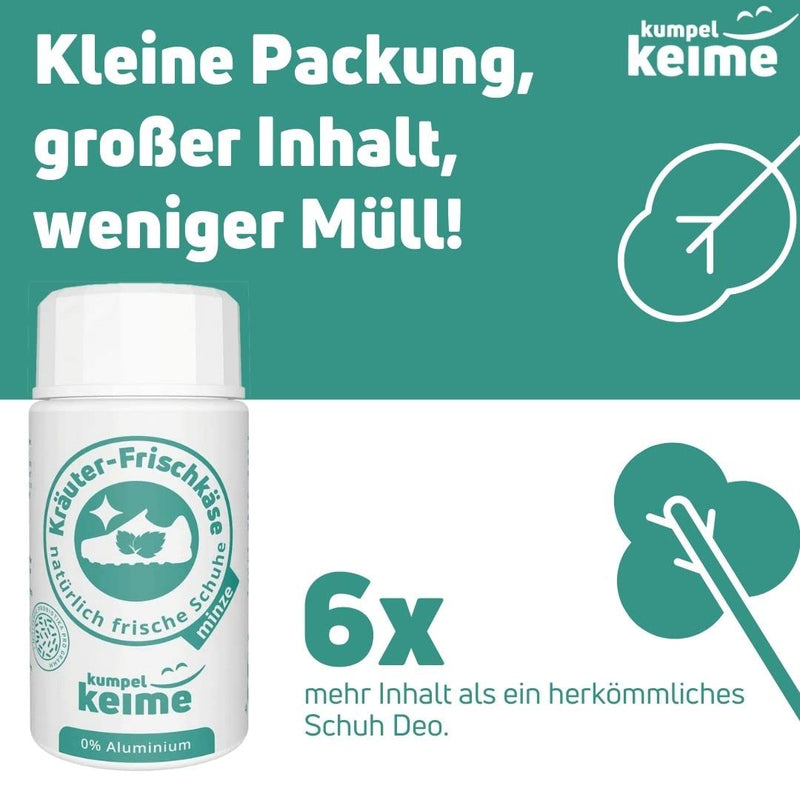 Shoe Deodorant Herbal Cream Cheese Mint - The Microbiological Shoe Powder Against Foot Odor - Freshness For Work Shoes, Safety Shoes, Sports Shoes & More - 6 Months Neutral Shoe Climate - NewNest Australia
