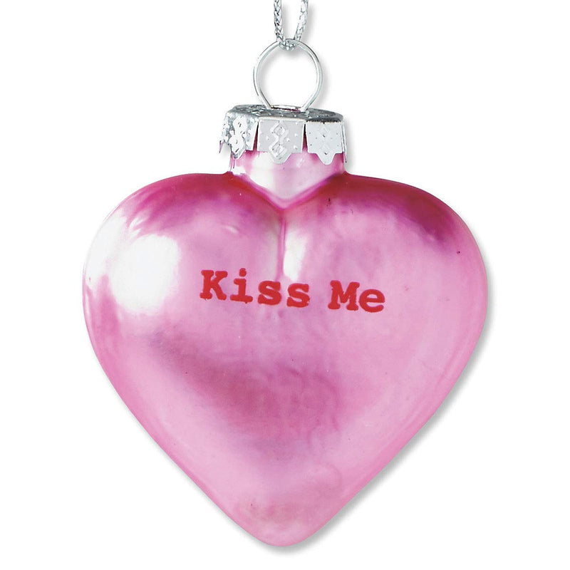 NewNest Australia - Lillian Vernon Pastel Candy Conversation Hearts Glass Valentine's Day Ornaments - Set of 12, 4 Designs, Party Decorations, Holiday Home Decor, 1-1/4" x 2" x 2-1/2" 