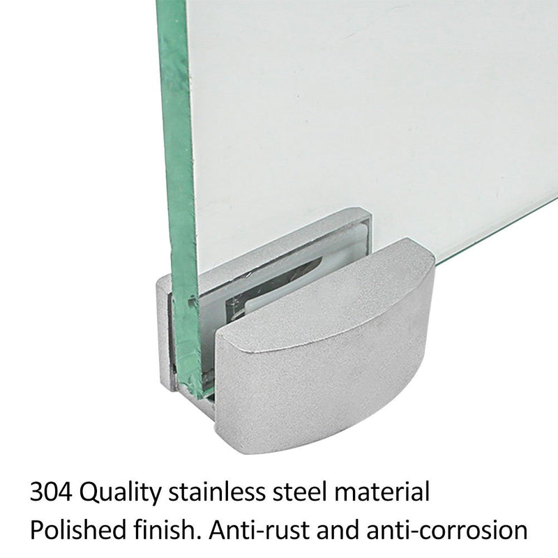304 Stainless Steel Floor Bottom Guide Replacement Floor Door Stopper Bumper for Frameless Sliding Glass Doors - NewNest Australia
