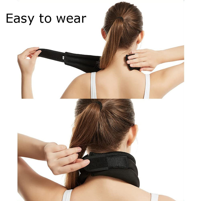 Neck Brace Adjustable Cervical Collar Soft Foam Neck Support Brace Ergonomic Neck Collar Protector High Elastic Neck Support Guard Neck Pad for Relieves Pain and Pressure in Spine Women Men Elderly - NewNest Australia