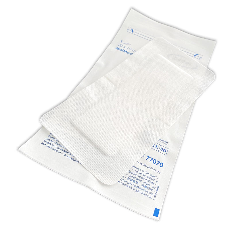Saxomed Sterile Wound Dressing 20 X 10 Cm - Large Sensitive Self-Adhesive Plaster - Sterile Wound Plasters For Outer Coverage Of Injuries - Individually Packed Pack Of 25 - NewNest Australia