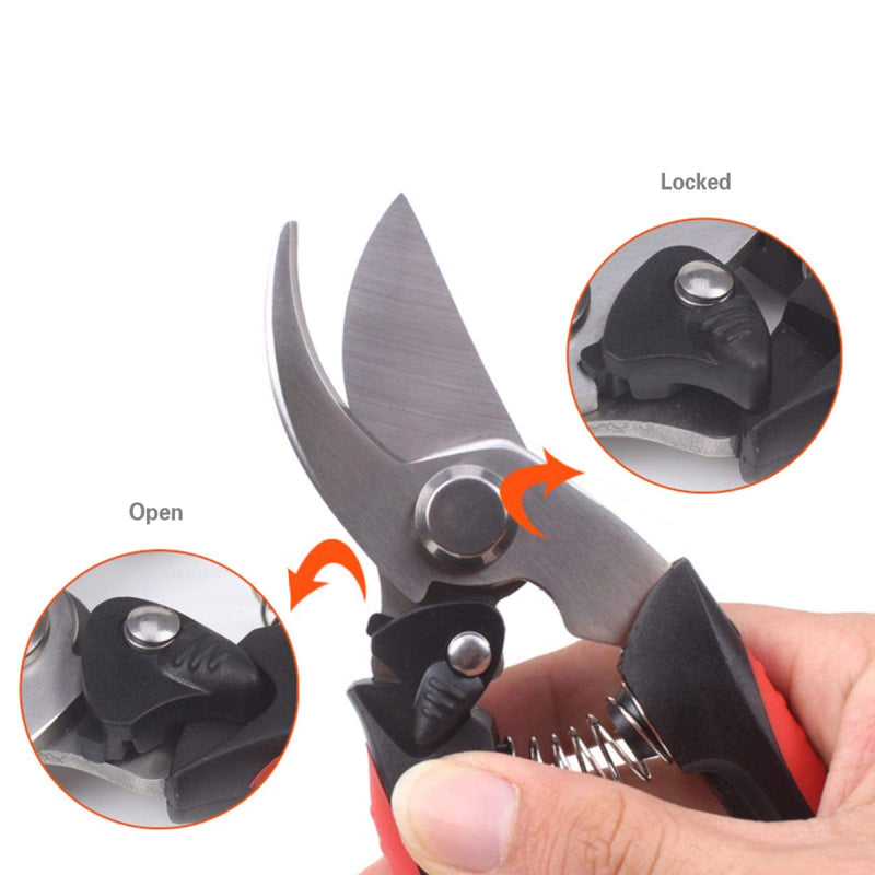 Henglong Steel Pruning Shears - Best Tree Trimmer, Garden Shears, Hand Pruner—Razor Sharp Bypass Secateurs, Ergonomic Gardening Tool for Effortless Cuts 2pcs/pack - NewNest Australia