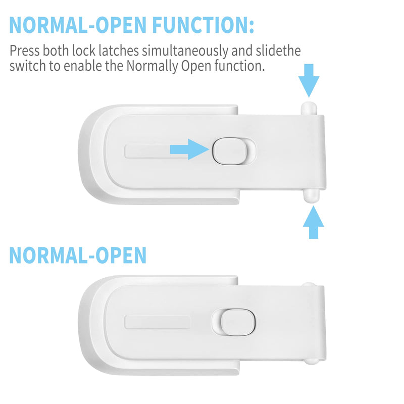 Qinzcp 1 Pack Updated Baby Safety Proof Fridge Latch Lock to Keep Door Closed,Child Proof Refrigerator/Fridge/Freezer Door Lock for Toddlers and Kids,no Tools Need or Drill (White) White-1pcs - NewNest Australia