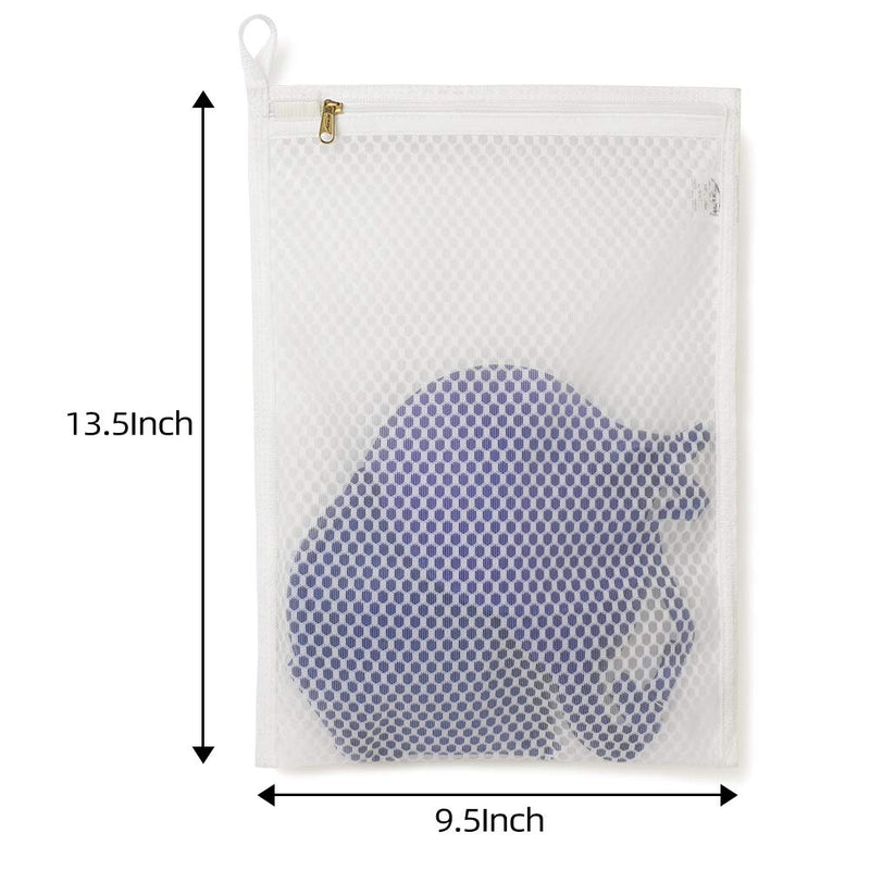 NewNest Australia - TENRAI 3 Pack (3 S) Delicates Laundry Bags, Socks Fine Mesh Wash Bag for Underwear, Lingerie, Bra, Boxer, Use YKK Zipper, Have Hanger Loops Small Openings (S Grade, QS) 