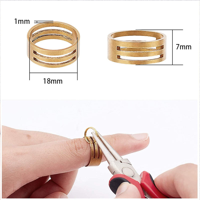 PandaHall Elite 900 Pcs 6 Sizes 4/5/6/7/8/10mm Iron Split Rings Double Loop Jump Ring for Jewelry Making Antique Bronze 6 Sizes (4-10mm) - NewNest Australia