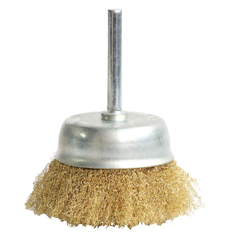 FPPO Brass Wire Wheel Brush Kit for Drill,Crimped Cup Brush with 1/4-Inch Shank,0.13mm True Brass Wire,Soft Enough to Cleaning or Deburring with Less Scrach - NewNest Australia