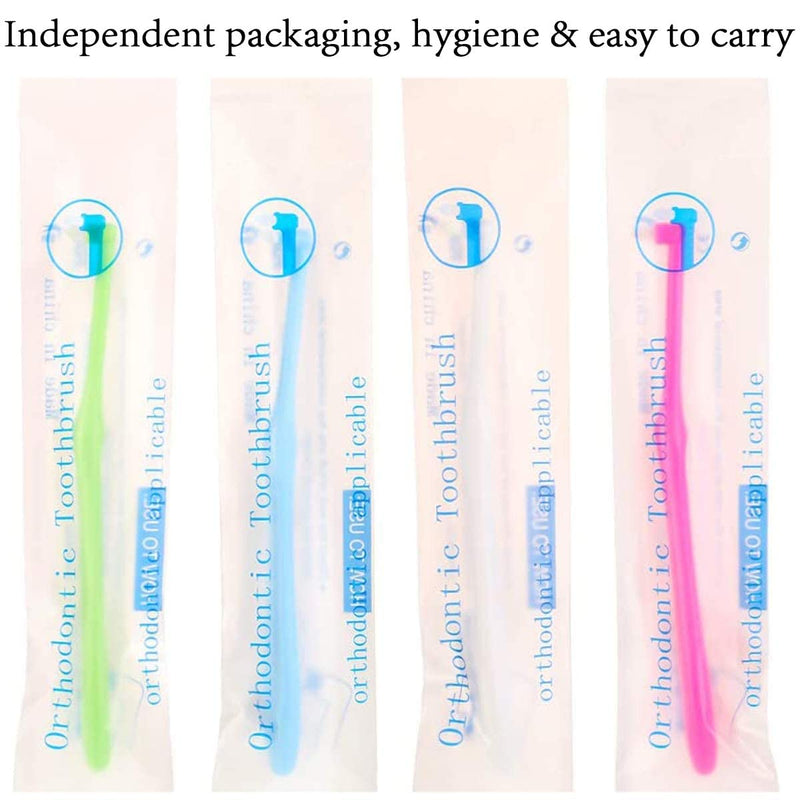 Maq 12 Pieces Manual Interspace Toothbrush For Orthodontic Braces And Bridges, Soft Slim Tufted Toothbrush, Bpa Free Toothbrushes For Hard To Reach Areas, Deep - NewNest Australia