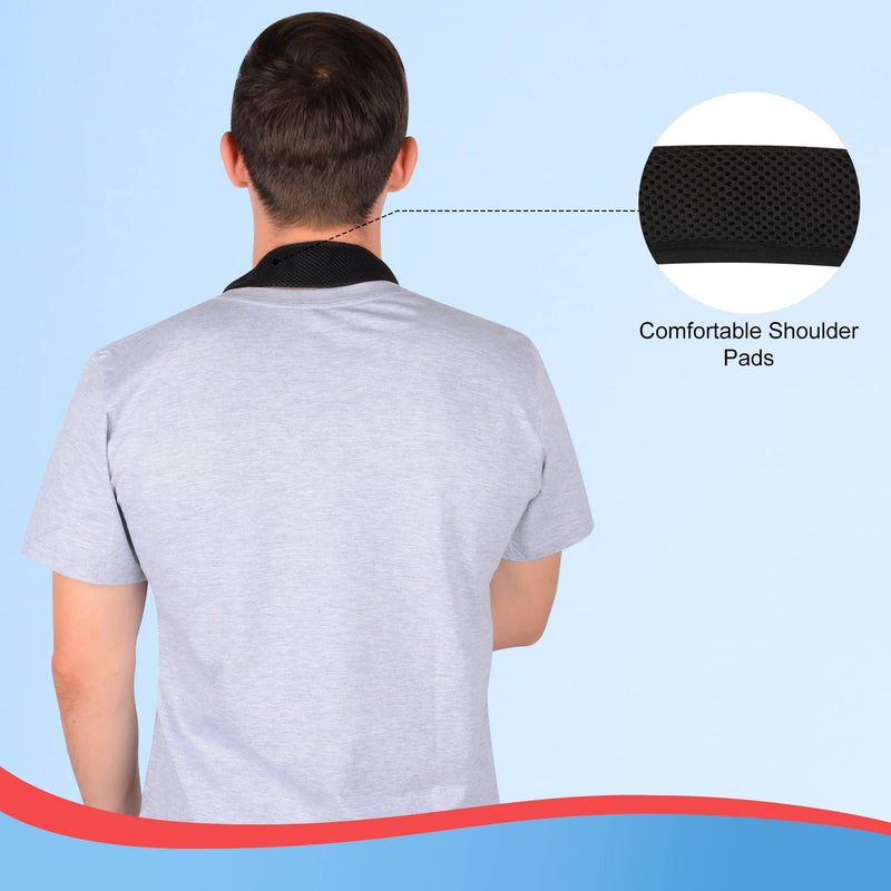 supregear Mesh Arm Sling with Soft Shoulder Cushions, Adjustable Breathable Shoulder Immobilizer Shower Arm Sling Lightweight Medical Shoulder Elbow Support for Women Men, Fits Left/Right Arm, Black - NewNest Australia