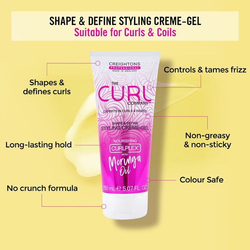 Creightons Professional The Curl Company Shape and Define Styling Creme-Gel (50 ml Travel Size Mini) - Experts in Curls and Waves; Professionally Formulated with Nourishing Moringa Oil - NewNest Australia