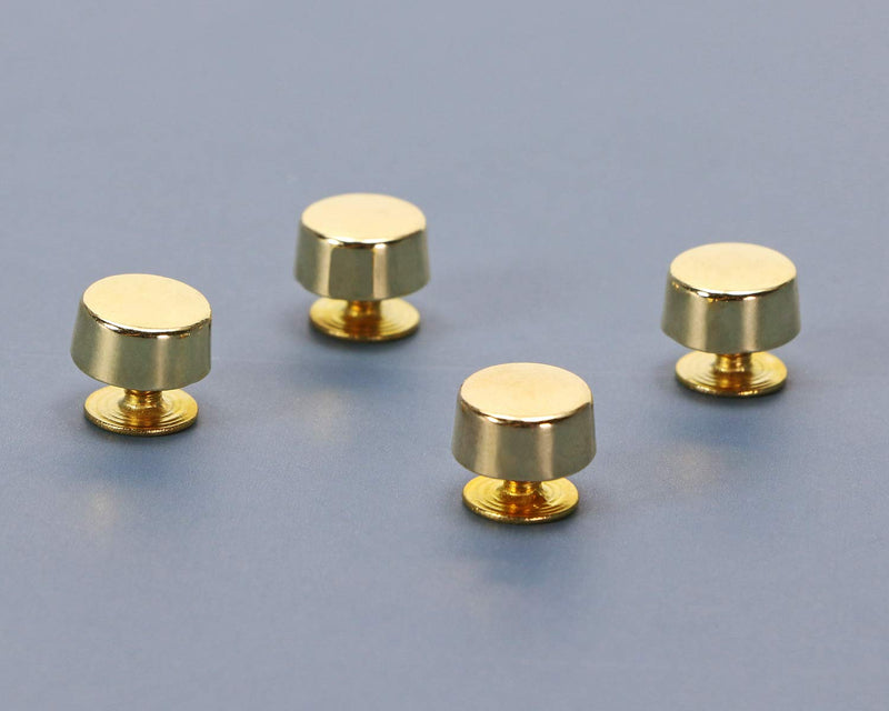 ONLYKXY 20 Pieces 10mm Flat Feet Nailhead, Rivets, Purse Handbag Feet Nails (Golden) Golden - NewNest Australia