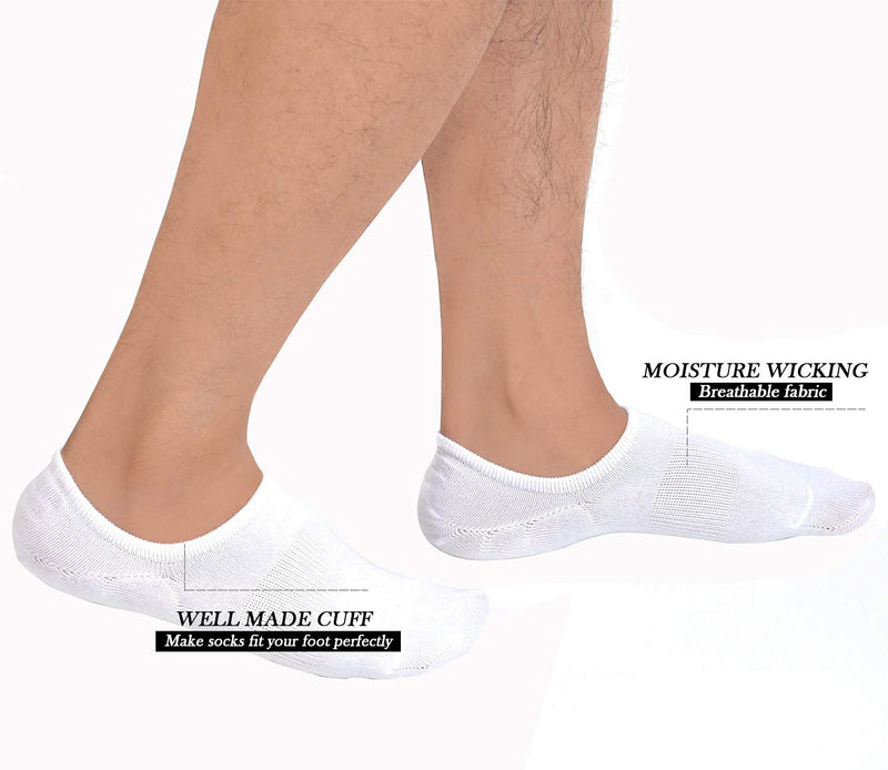 Jormatt Mens Cotton Low Cut No Show Socks With Non-Slip Grips, 6 Pairs 8 Pairs Grey,6 Pairs 10-13 - NewNest Australia