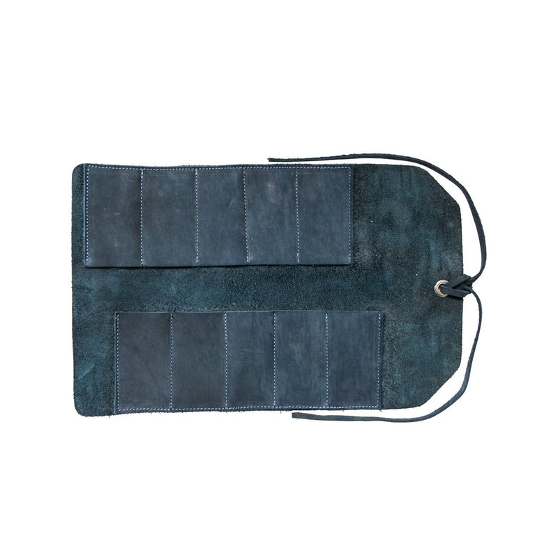 Hide & Drink, Leather Small Tool Roll, Handmade Includes 101 Year Warranty :: Blue Suede - NewNest Australia
