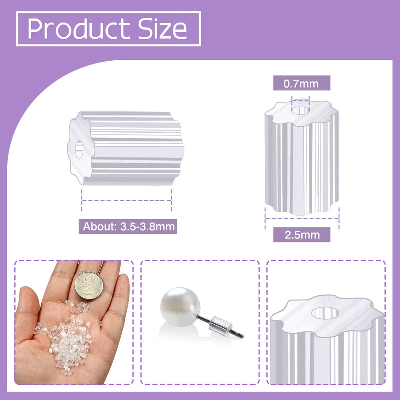 TOAOB 144pcs Clear Plastic Rubber Safety Earring Backs Soft Silicone Ear Nut Stoppers Replacement 2.5x3.5mm for Fish Hooks Earring Post Studs 144 - NewNest Australia