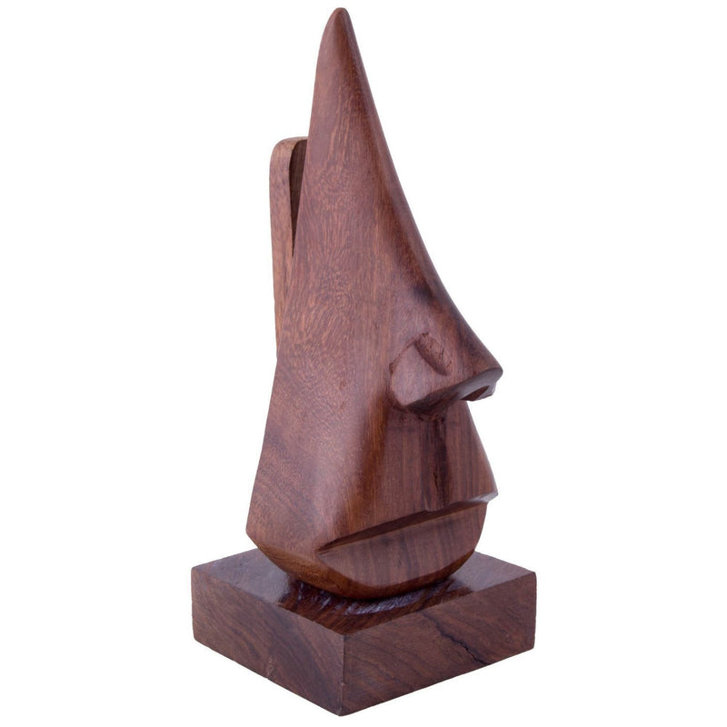NewNest Australia - Purpledip Wooden Spectacles Stand Glasses Holder 'Nosey Nose': Classy Design Sophisticated Gift (10739) 