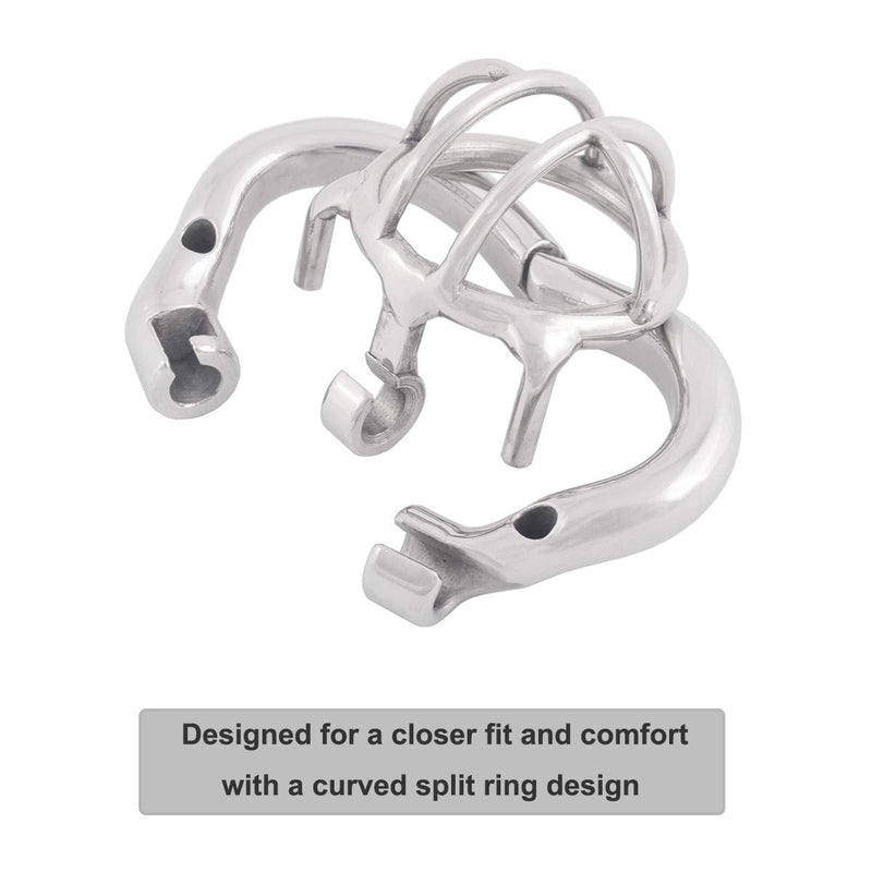 TERNENCE Small Male Chastity Device Stainless Steel Ergonomic Design Male Cock Cage K045 (45mm/ M Size) 45mm/ M Size - NewNest Australia