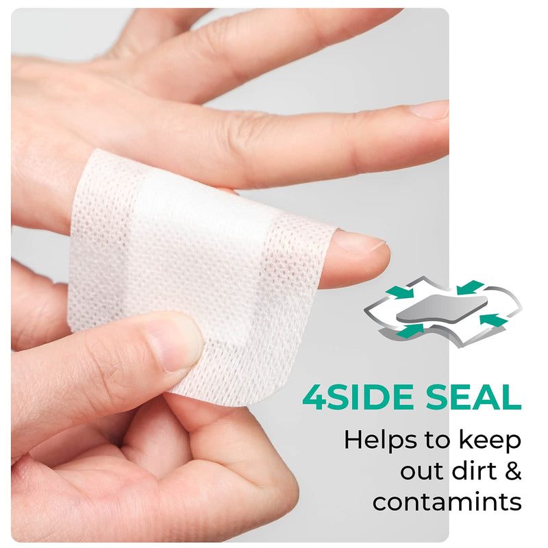 Medrull Sterile Wound Dressing, 6 X 7 Cm, Sterile Wound Plasters, Ultra Pore, Strong Adhesion, Protects Against Cuts And Scratches, Individually Packed, Pack Of 50 - NewNest Australia
