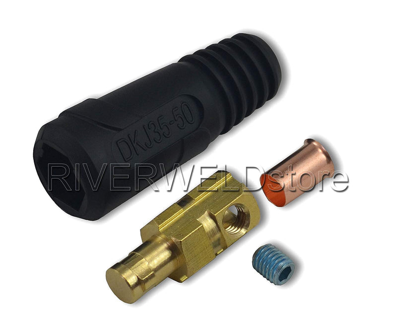 Welding Cable Joint Quick Connector Pair DINSE-Style 200Amp-300Amp (#4-#1) 35-50 SQ-MM 2-set - NewNest Australia