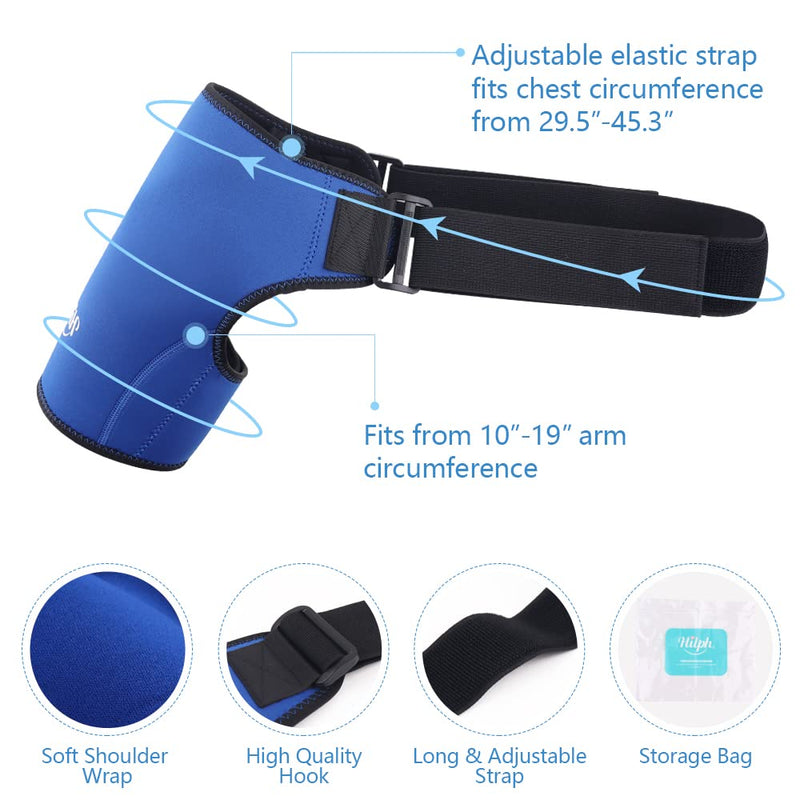 Hilph®Shoulder Ice Pack Rotator Cuff Cold Therapy for Shoulder Injuries, Reusable Shouder Cold Pack Wrap for Swelling, Bursitis, Frozen Shoulder, AC Joint Pain, Fit Left & Right Shoulder - NewNest Australia