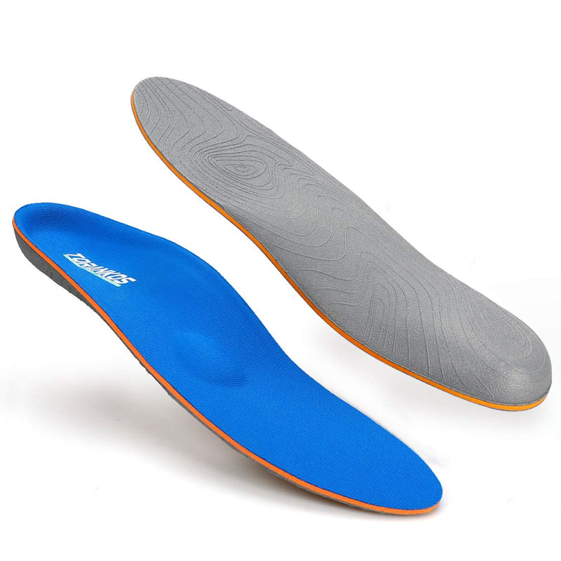 Full Length Metatarsal Arch Support Shock Absorption Orthotic Unisex Insoles for Flat Feet,Plantar Fasciitis,Relieve Foot Soreness ,Suitable Athletic,Work Shoes(Size:UK-7,Length:10.25",Blue) UK-7-26CM--10.25" Blue - NewNest Australia
