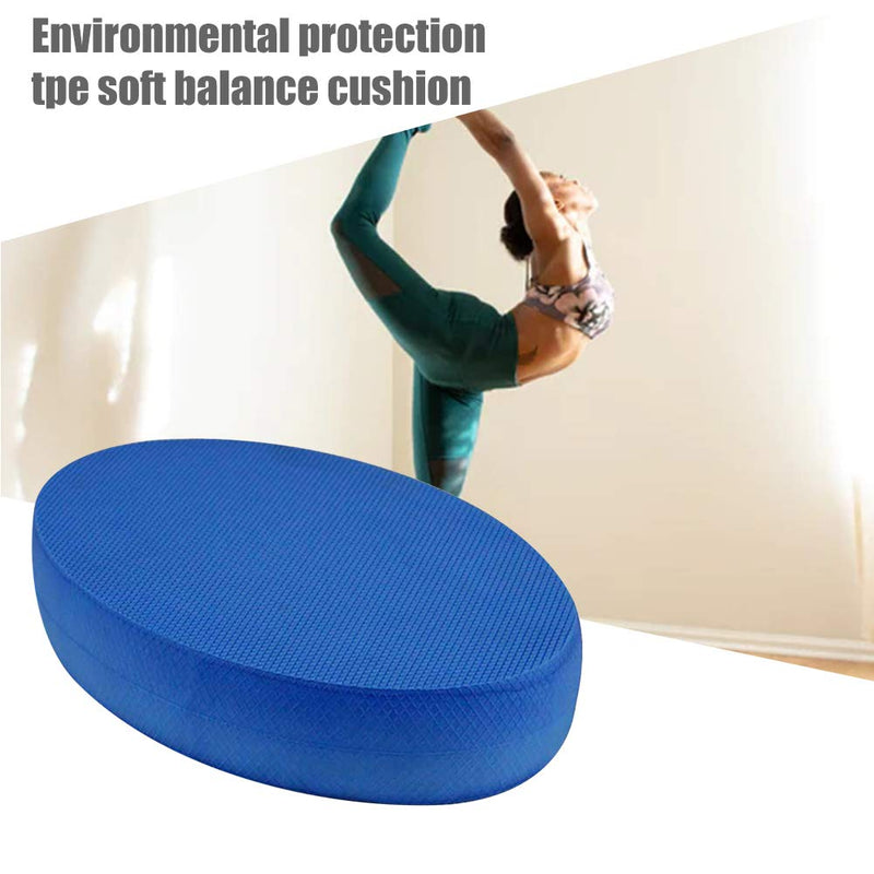 Tookie Yoga Cushion Pad, Oval Yoga Foam Board Balance Pad, Stability Trainning Fitness Exercise Cushion for Therapy, Pilates, Balancing Trainning Equipment for Strength (Blue,Size:7.09x12.2x2.36inch) 7.09*12.20*2.36inch Blue - NewNest Australia