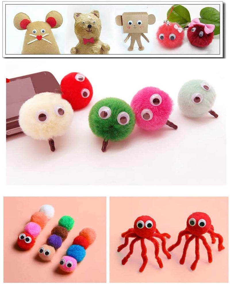 ccHuDE 100 Pcs Sew On Googly Wiggle Eyes Buttons Eyes for DIY Crafts Scrapbooking Sewing 8mm - NewNest Australia