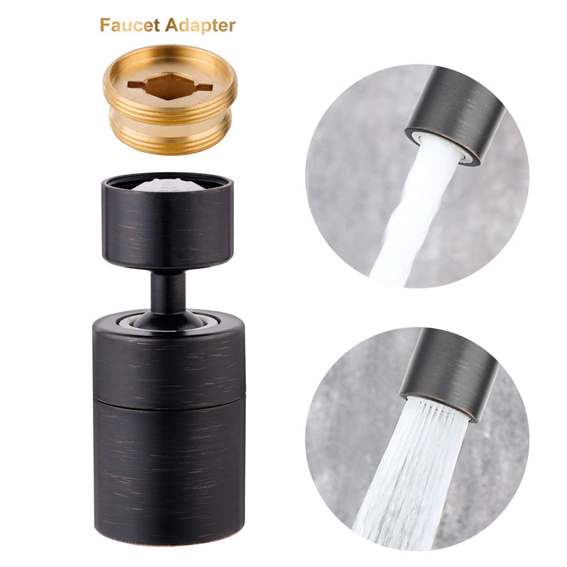 iFealClear Faucet Aerator, 360-Degree Rotate 2 Sprayer Dual Function 80-Degree Big Angle Water Saving Sink Faucet Aerator,55/64 Inch 27UNS Female Thread,Oil Rubbed Bronze,2.5GPM Female-55/64 Inch 27UNS Oil-Rubbed Bronze - NewNest Australia