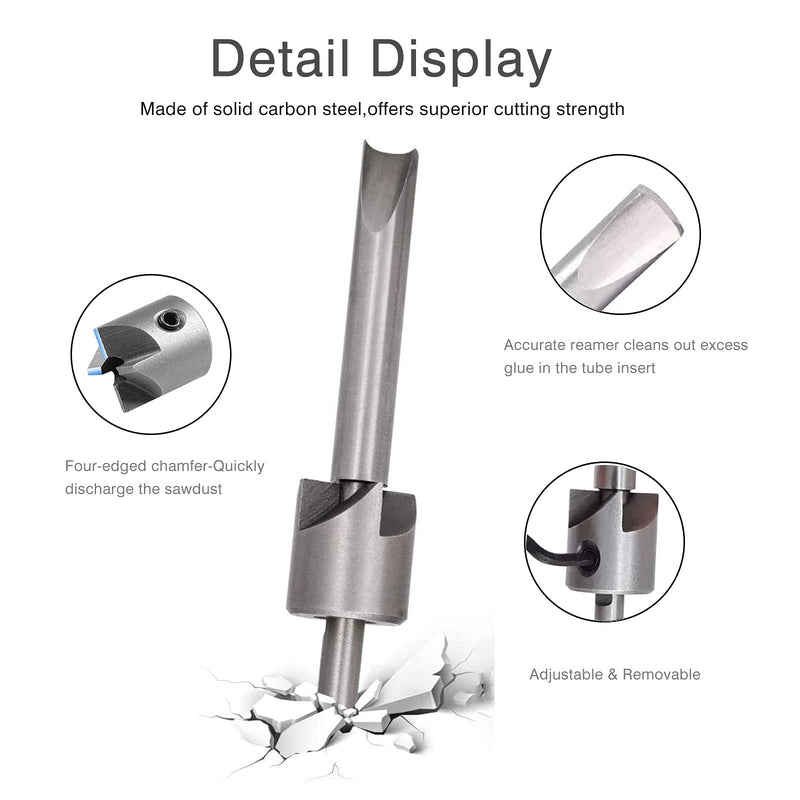 Wood Turning Pen Barrel Kits, 7 Pcs Trimming Mandrel Set (3/4" Cutting Head, 7mm, 8mm, 3/8", 10mm Pilot Cutter Shafts, 0 Size Adaptor Sleeve and Hex Key Wrench) - NewNest Australia