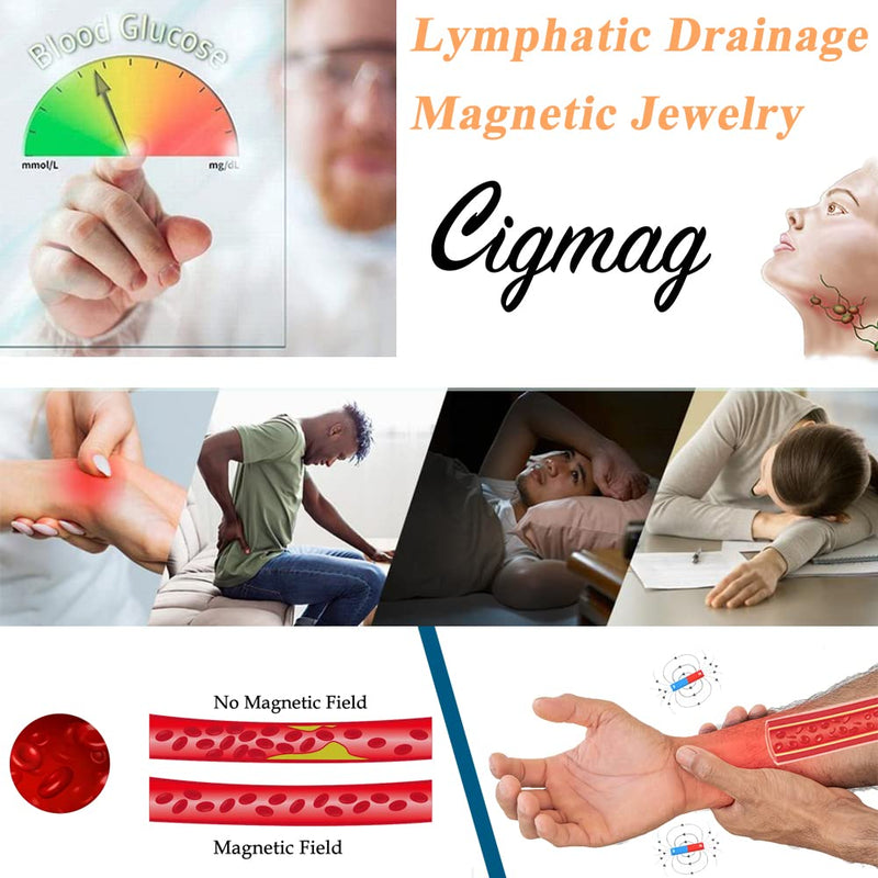 Cigmag Lymphatic Drainage Copper Magnetic Bracelet for Women 99% Solid Pure Copper Ultra Strength Magnet Adjustable Brazaletes Cuff Bangle with Gift Box (Tricolor Pattern) 1-tricolor - NewNest Australia