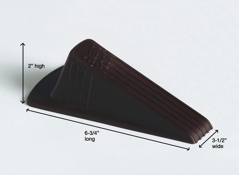 Master Manufacturing Brown Giant Foot Door Stop, Heavy Duty Rubber Wedge Design, Made in the USA, Holds Doors Up to 2" Clearance Securely (00964) - NewNest Australia