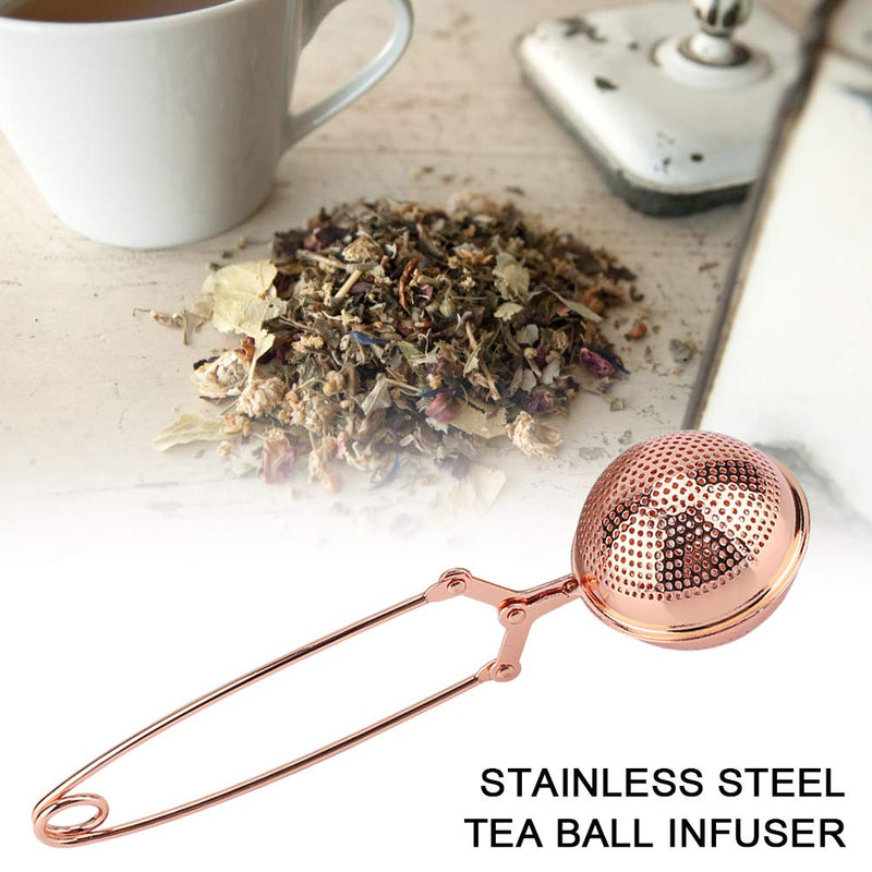Zerodis Tea Infuser,5.5CM Stainless Steel Rose Gold Ball Shape Tea Strainer Reusable Loose Leaf Tea Leak with Handle Teapot Filter Filtered Herbs and Spices - NewNest Australia